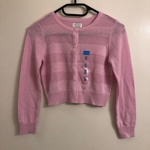 BNWT ChildrensPlace Pink Button Up Medium Cardigan